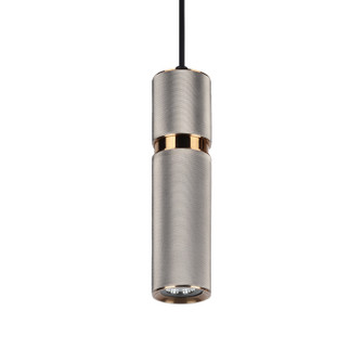 Cicada LED Pendant in Knurled Light Grey w/Brass (192|HF1072-LGB)