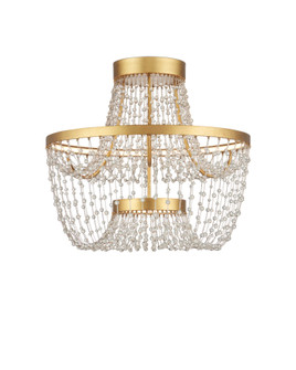 Mademoiselle LED Semi-Flush Mount in Clear / Contemporary Gold Leaf / Contemporary Gold (142|9000-1327)