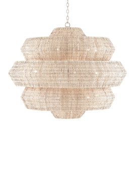 Antibes 18 Light Chandelier in Bleached Natural / Snow White (142|9000-1315)