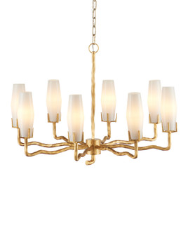 Mathilda Eight Light Chandelier in White / Matte Gold (142|9000-1285)