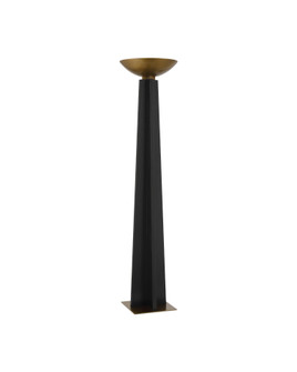 Calyx Torchiere Floor Lamp LED Floor Lamp in Black / Antique Brass (142|8000-0167)