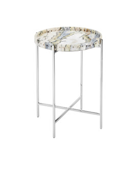 Freya Accent Table in Natural / Nickel (142|4000-0242)