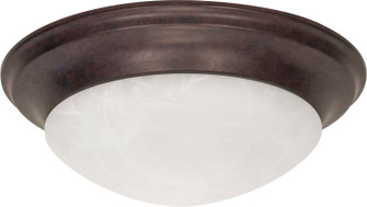 Twist and Lock Old Bronze Three Light Flush Mount in Old Bronze (72|60-282)