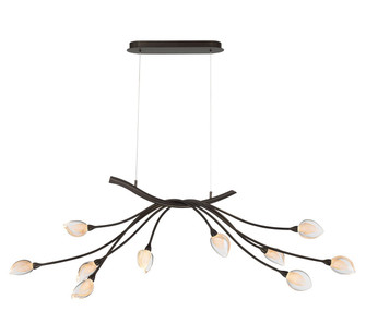 Modena LED Chandelier in Black with Gold Accent (541|12234-043)