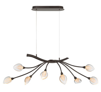 Modena LED Chandelier in Black with Gold Accent (541|12233-043)