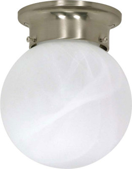 6 Alabaster Ball One Light Flush Mount in Brushed Nickel (72|60-257)