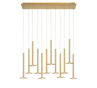 Piatto LED Chandelier in Brushed Gold (541|12107-07)
