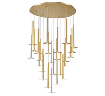 Piatto LED Chandelier in Plated Brushed Gold (541|12105-07)