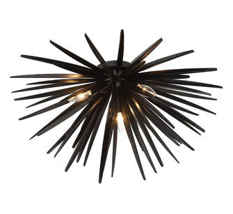 Trapani Three Light Ceiling Mount in Metallic Black (541|12058-06)