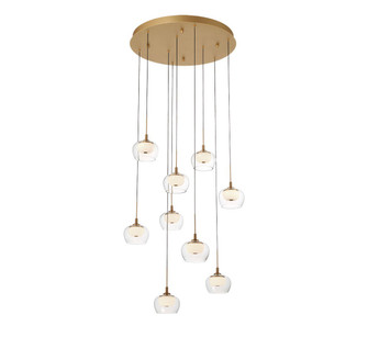 Manarola LED Chandelier in Painted Antique Brass (541|10213-030)