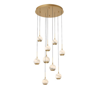 Baveno LED Chandelier in Painted Antique Brass (541|10204-030)