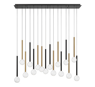 Positano LED Chandelier in Matte Black and Plated Brushed Gold (541|10152-023)