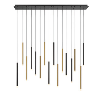 Amalfi LED Chandelier in Matte Black and Plated Brushed Gold (541|10151-023)