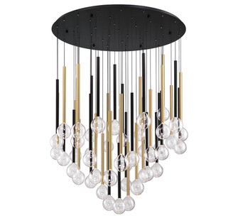 Positano LED Chandelier in Matte Black & Plated Brushed Gold (541|10148-023)