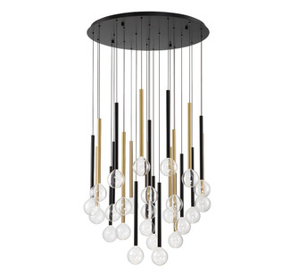Positano LED Chandelier in Matte Black and Plated Brushed Gold (541|10146-023)
