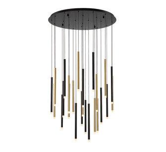 Amalfi LED Chandelier in Matte Black and Plated Brushed Gold (541|10145-023)