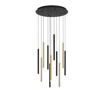 Amalfi LED Chandelier in Matte Black and Plated Brushed Gold (541|10143-023)