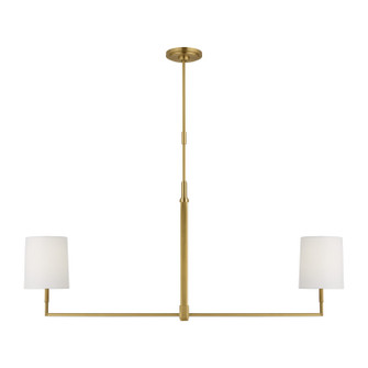 Danica Two Light Linear Chandelier in Burnished Brass (454|TC1212BBS)