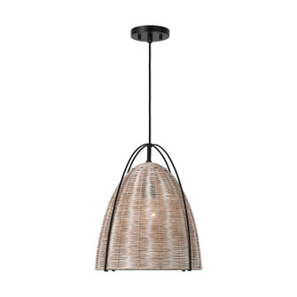 Norman One Light Pendant in Ash Wicker (454|GLP1081MBK-ASW)