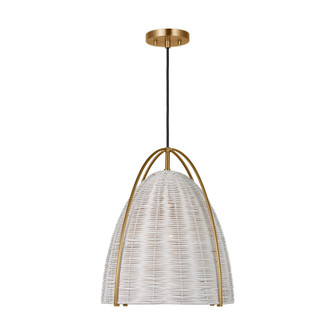 Norman One Light Pendant in Chalk Wicker (454|GLP1071SB-CLW)