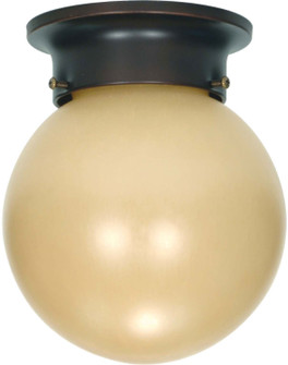 Empire Mahogany Bronze One Light Flush Mount in Mahogany Bronze (72|60-1279)