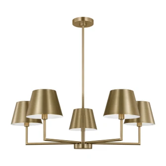 Ender Five Light Chandelier in Satin Brass (454|DJC1265SB)