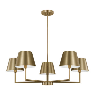 Ender Five Light Chandelier in Satin Brass (454|DJC1265SB)