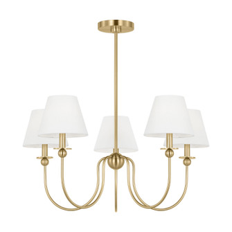 Elsay Five Light Chandelier in Satin Brass (454|DJC1255SB)