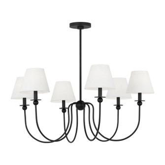 Elsay Six Light Chandelier in Midnight Black (454|DJC1246MBK)