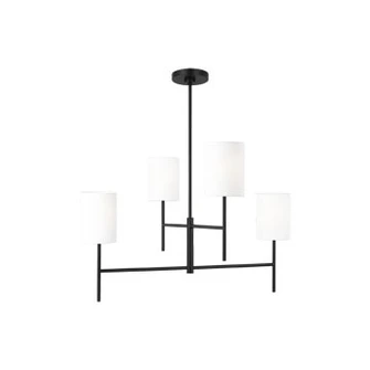 Key Four Light Chandelier in Midnight Black (454|BC1024MBK)