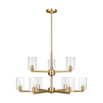 Fullton Nine Light Chandelier in Satin Brass (454|3164209C-848)
