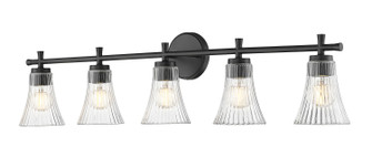 Belle Five Light Vanity in Matte Black (224|7519-5V-MB)