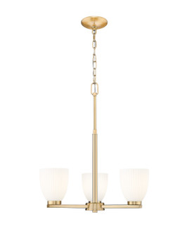 Naya Three Light Chandelier in Modern Gold (224|7518-3MGLD)