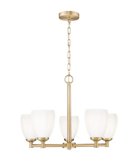 Oren Five Light Chandelier in Modern Gold (224|7004-5MGLD)