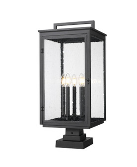 Hartwell Five Light Outdoor Pier Mount in Sand Black (224|5019PHXLS-SQPM-BK)