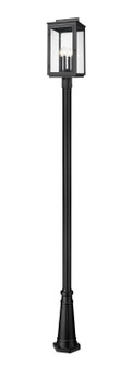 Hartwell Four Light Outdoor Post Mount in Sand Black (224|5019PHBR-519P-BK)