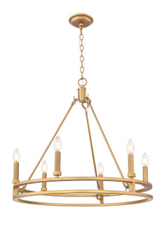 Dennison Six Light Chandelier in Signature Brass (224|4005-6SBR)