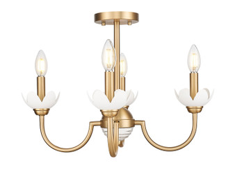 Allistair Four Light Semi Flush Mount in Modern Gold (224|352-4SF-MGLD)