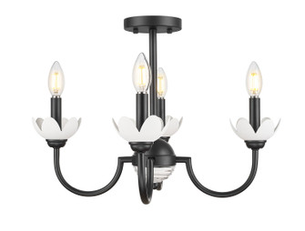 Allistair Four Light Semi Flush Mount in Matte Black (224|352-4SF-MB)