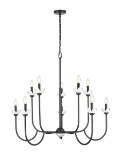Allistair Ten Light Chandelier in Matte Black (224|352-10MB)
