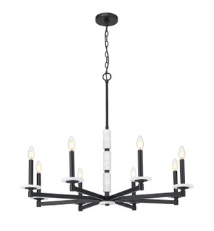 Kaden Eight Light Chandelier in Matte Black (224|3045-8MB)
