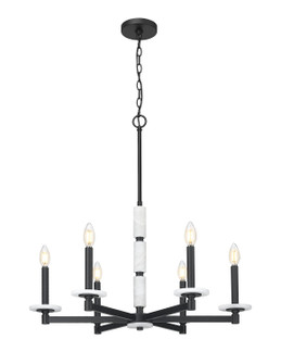 Kaden Six Light Chandelier in Matte Black (224|3045-6MB)