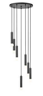 Stari Seven Light Chandelier in Matte Black (224|1956P-7R-MB)