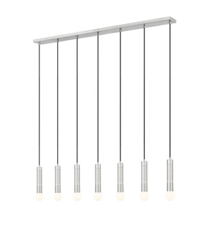 Stari Seven Light Linear Chandelier in Brushed Nickel (224|1956P-7L-BN)