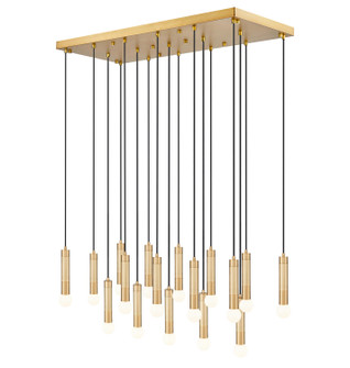 Stari 17 Light Linear Chandelier in Modern Gold (224|1956P-17L-MGLD)
