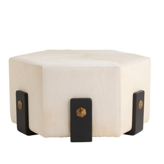 Ivonne Ottoman in White (314|FOI13)
