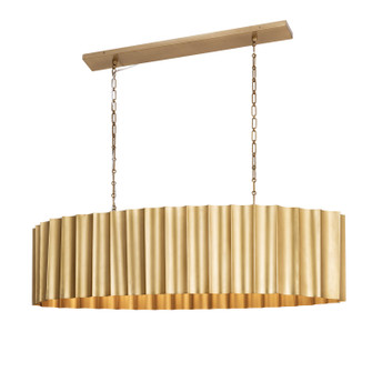 Allegra Five Light Linear Pendant in Weathered Brass (16|39136WBR)