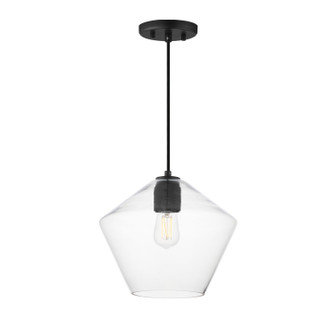 Geode One Light Pendant in Black (16|21337CLBK)