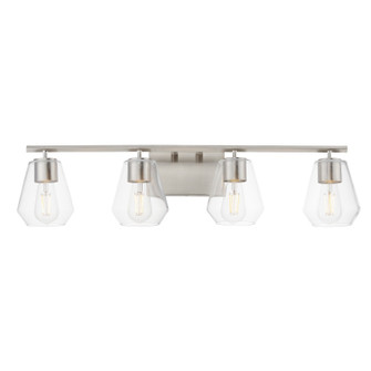 Geode Four Light Bath Vanity in Satin Nickel (16|21334CLSN)