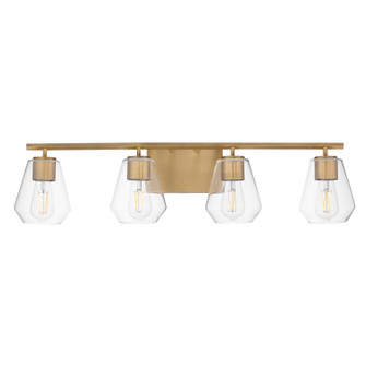 Geode Four Light Bath Vanity in Natural Aged Brass (16|21334CLNAB)